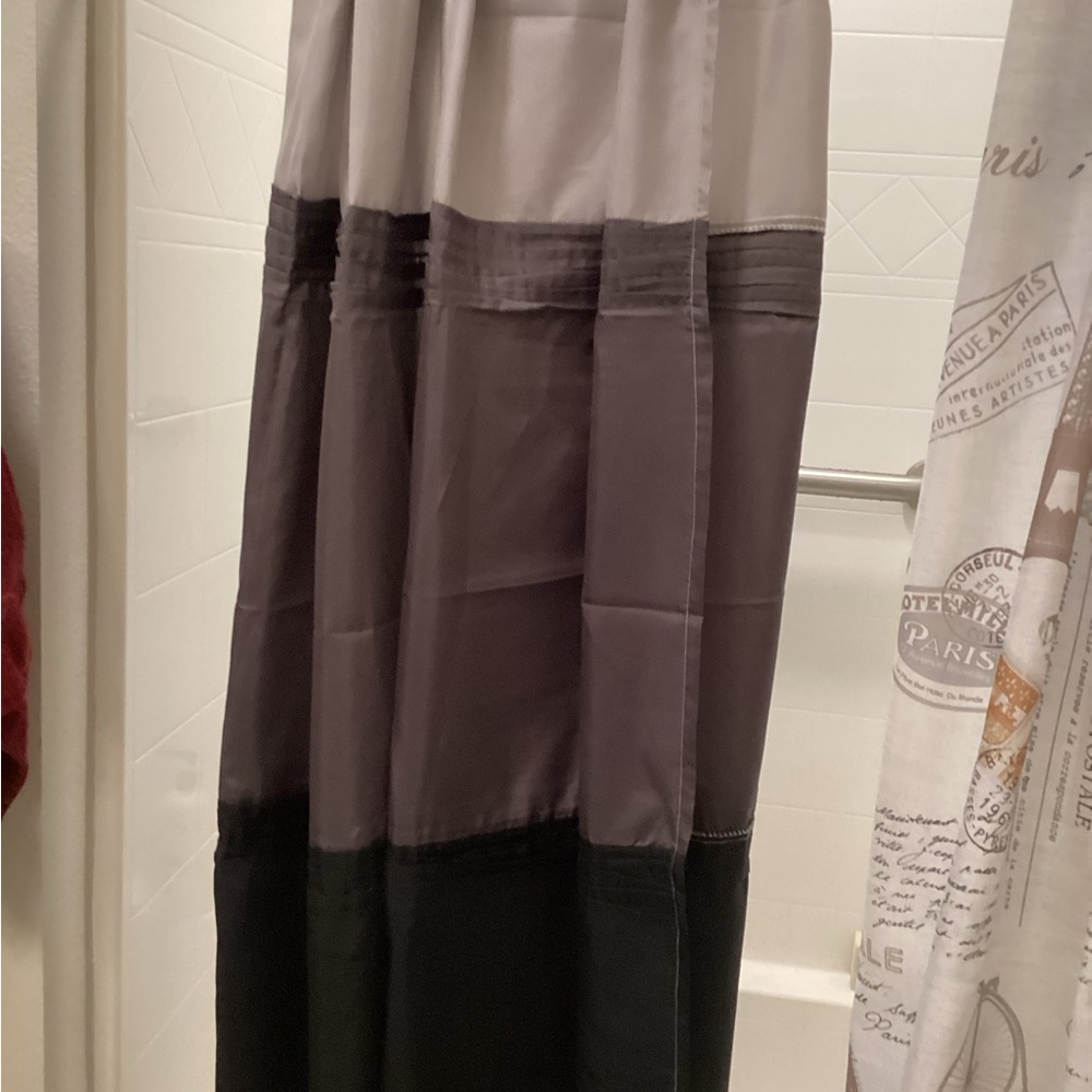 Modern Black and Gray Shower Curtain